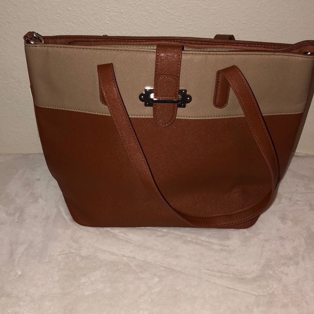 ❌SOLD❌ Brown and Beige Tote Purse